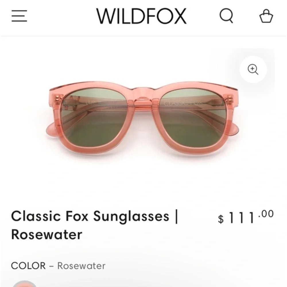 WILDFOX sunglasses! Pink, in case & collectible box!! Very sturdy and so FUN🤩